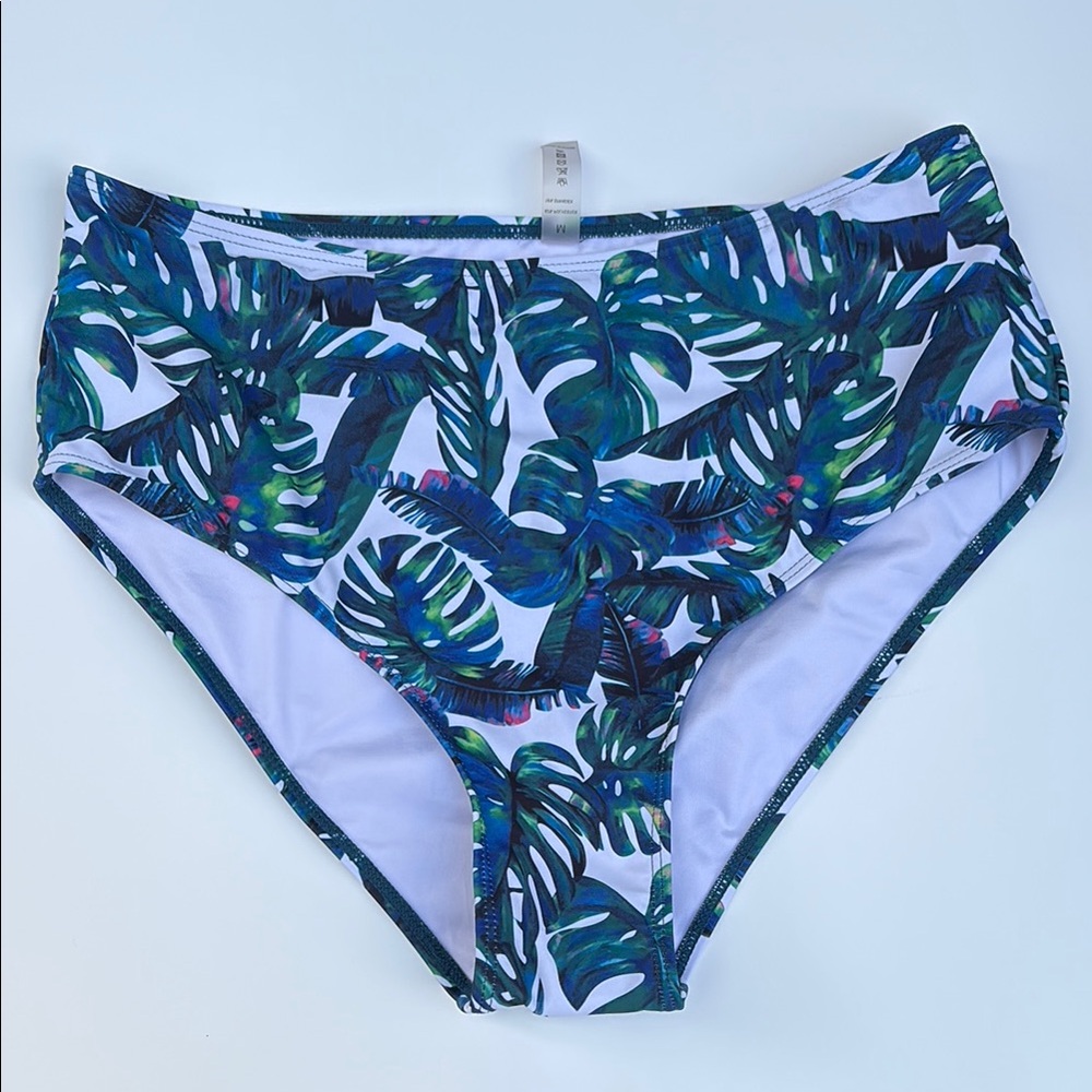 Women’s Tropical Leaf Swim waist bottom juniper size medium new